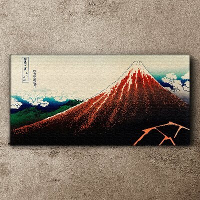 Tablou canvas Vulcanul Fuji în culorile Japoniei