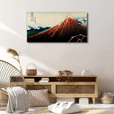 Tablou canvas Vulcanul Fuji în culorile Japoniei