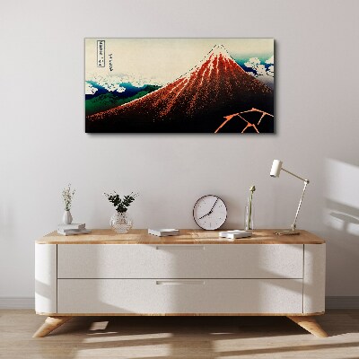 Tablou canvas Vulcanul Fuji în culorile Japoniei