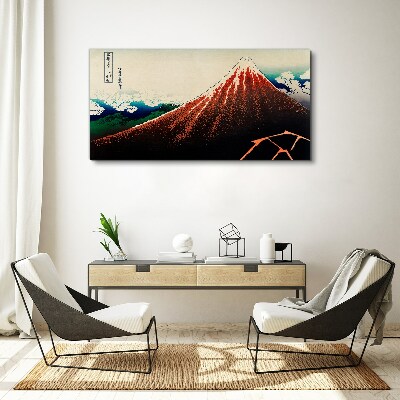 Tablou canvas Vulcanul Fuji în culorile Japoniei
