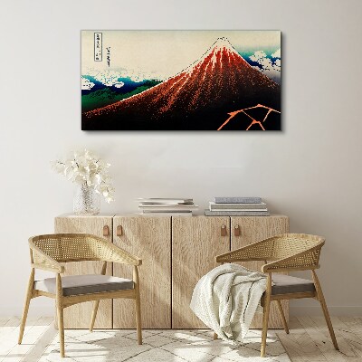 Tablou canvas Vulcanul Fuji în culorile Japoniei