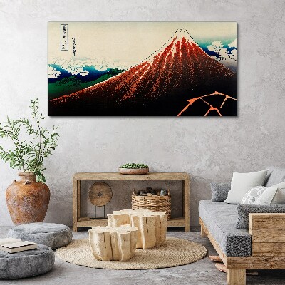 Tablou canvas Vulcanul Fuji în culorile Japoniei
