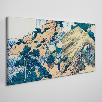 Tablou canvas Scena satului japonez