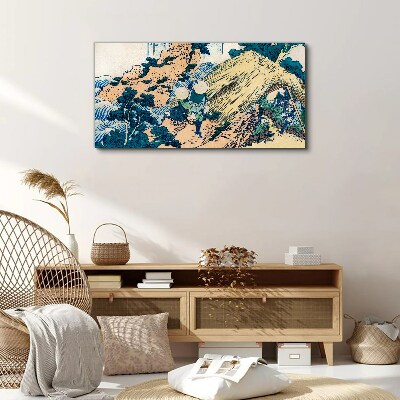 Tablou canvas Scena satului japonez