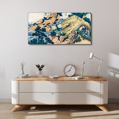 Tablou canvas Scena satului japonez