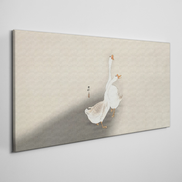 Tablou canvas Gâște pe un fundal minimalist