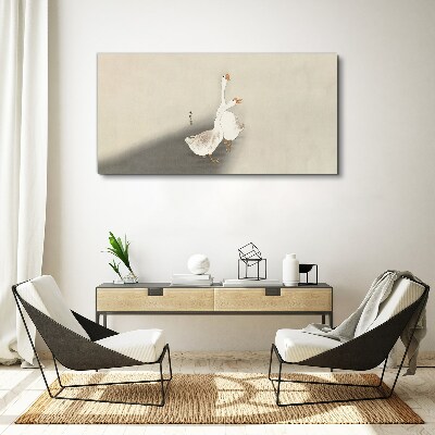 Tablou canvas Gâște pe un fundal minimalist