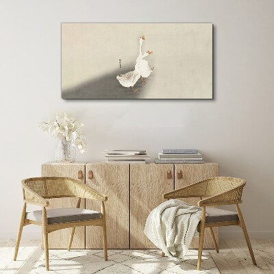 Tablou canvas Gâște pe un fundal minimalist