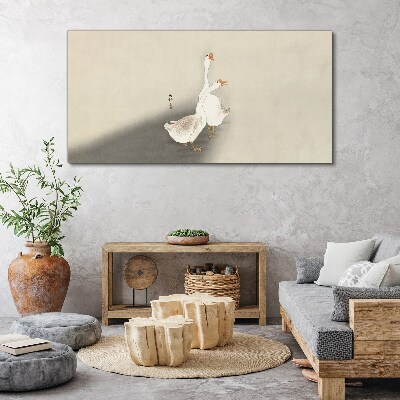 Tablou canvas Gâște pe un fundal minimalist