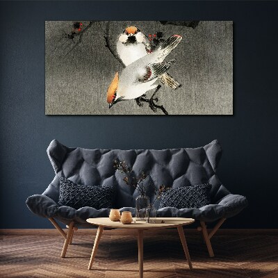 Tablou canvas Păsări pe o ramură