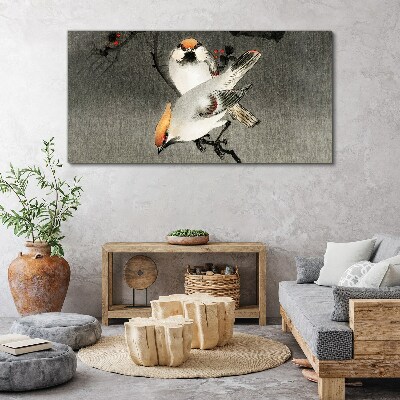 Tablou canvas Păsări pe o ramură