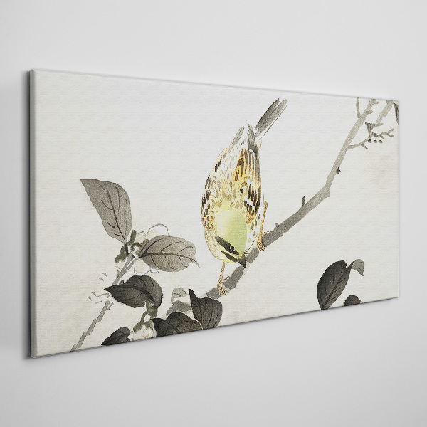 Tablou canvas Pasăre de aur pe o ramură