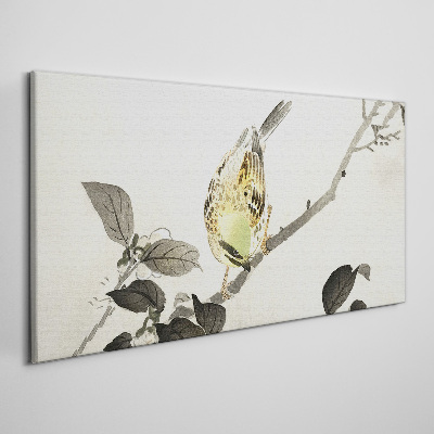 Tablou canvas Pasăre de aur pe o ramură