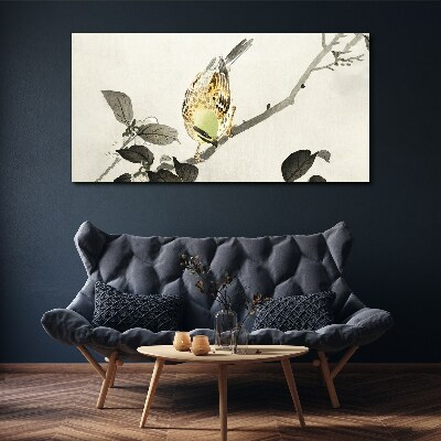 Tablou canvas Pasăre de aur pe o ramură