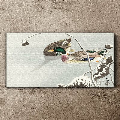 Tablou canvas O scenă liniștită cu rațe