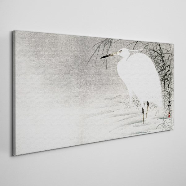 Tablou canvas Macara albă într-un peisaj cețos