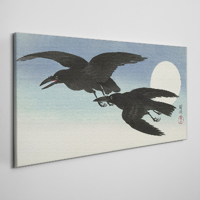 Tablou canvas Ciori negre în zbor