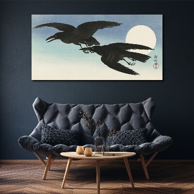 Tablou canvas Ciori negre în zbor