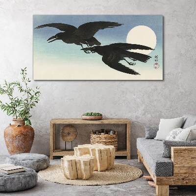 Tablou canvas Ciori negre în zbor