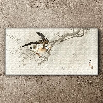 Tablou canvas Pasăre pe o ramură
