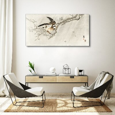 Tablou canvas Pasăre pe o ramură