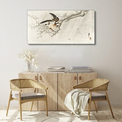 Tablou canvas Pasăre pe o ramură
