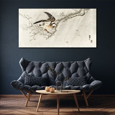 Tablou canvas Pasăre pe o ramură