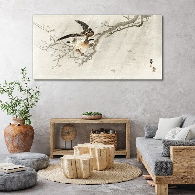 Tablou canvas Pasăre pe o ramură