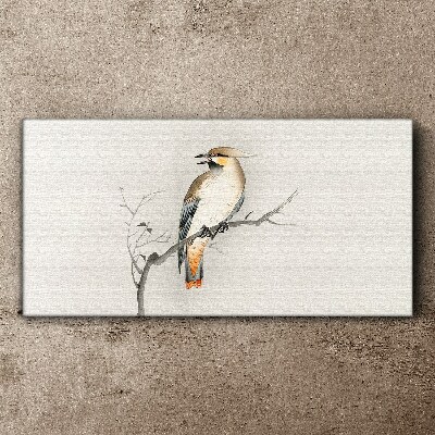 Tablou canvas Pasăre cântătoare pe o ramură