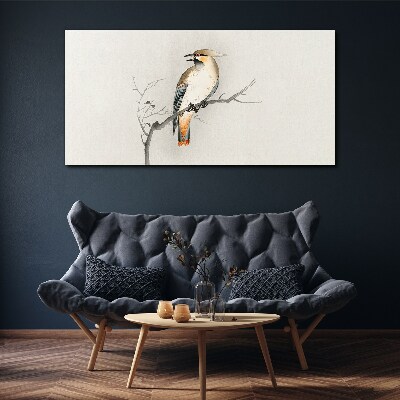 Tablou canvas Pasăre cântătoare pe o ramură
