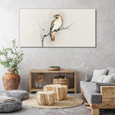Tablou canvas Pasăre cântătoare pe o ramură