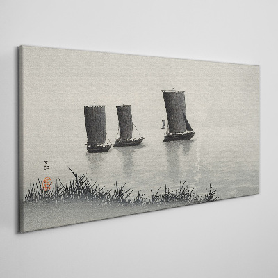 Tablou canvas Un port liniștit în nuanțe de gri