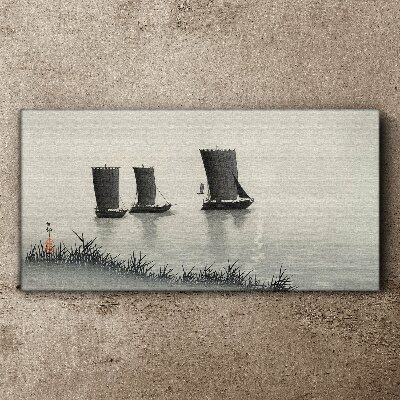 Tablou canvas Un port liniștit în nuanțe de gri