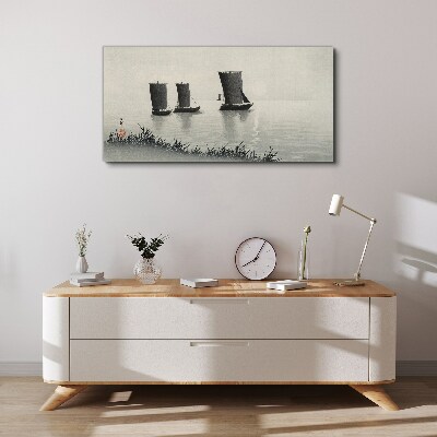 Tablou canvas Un port liniștit în nuanțe de gri