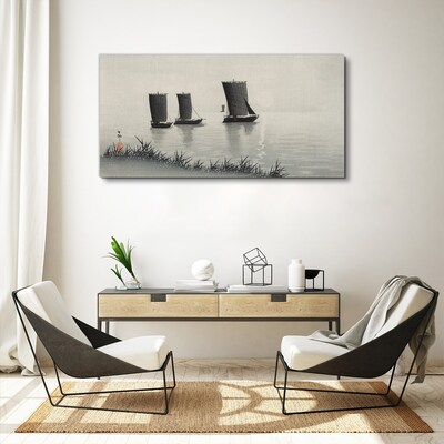 Tablou canvas Un port liniștit în nuanțe de gri