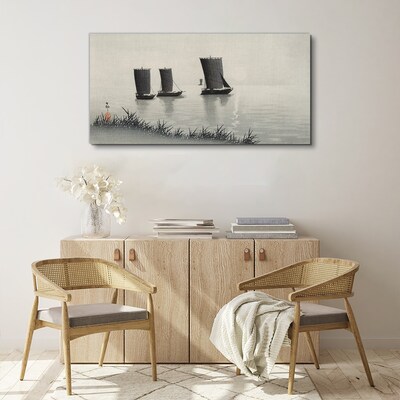 Tablou canvas Un port liniștit în nuanțe de gri