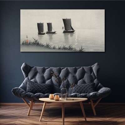 Tablou canvas Un port liniștit în nuanțe de gri