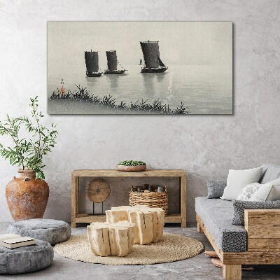 Tablou canvas Un port liniștit în nuanțe de gri