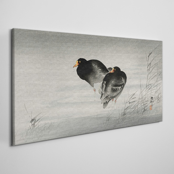 Tablou canvas Două rațe pe apă calmă