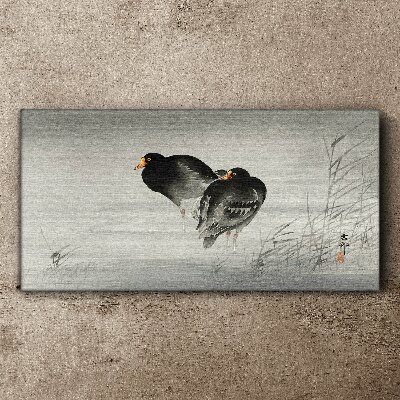 Tablou canvas Două rațe pe apă calmă