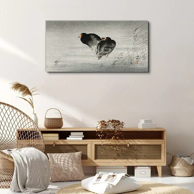 Tablou canvas Două rațe pe apă calmă
