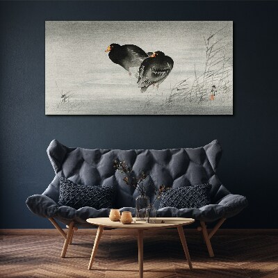 Tablou canvas Două rațe pe apă calmă