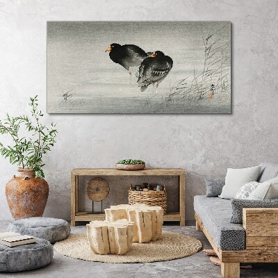 Tablou canvas Două rațe pe apă calmă