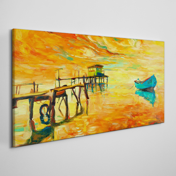 Tablou canvas Ora de aur lângă apă