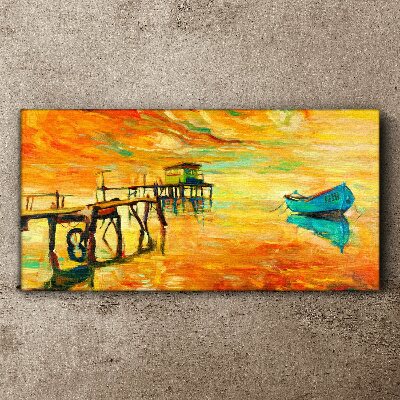 Tablou canvas Ora de aur lângă apă