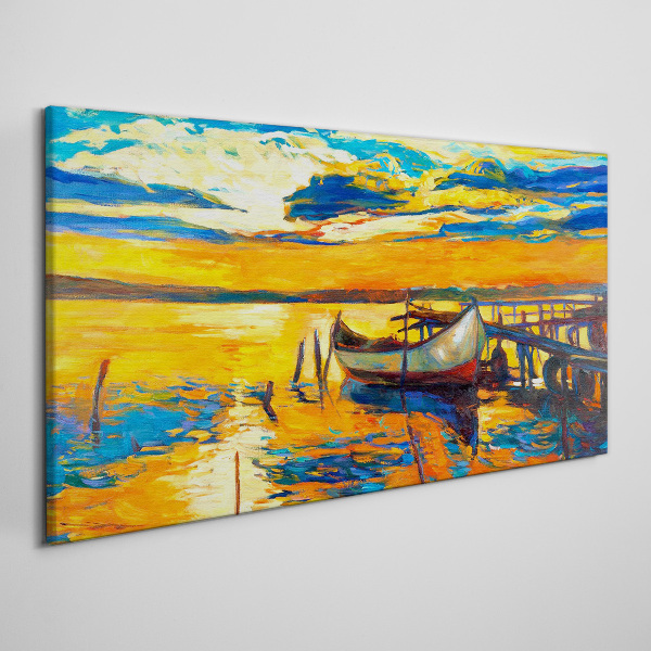 Tablou canvas Ora de aur la lac