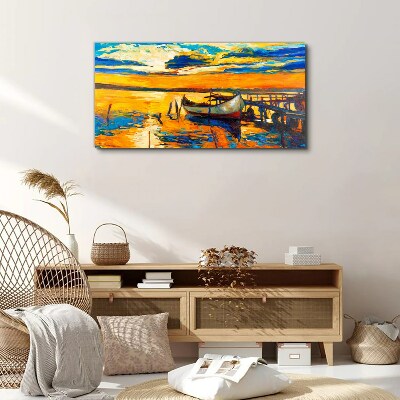 Tablou canvas Ora de aur la lac