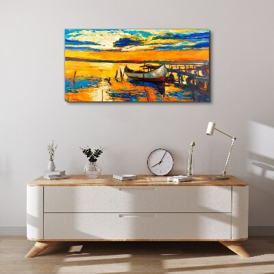 Tablou canvas Ora de aur la lac