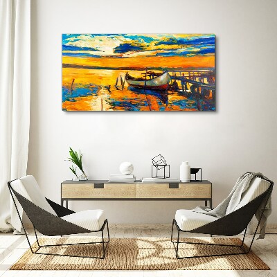 Tablou canvas Ora de aur la lac