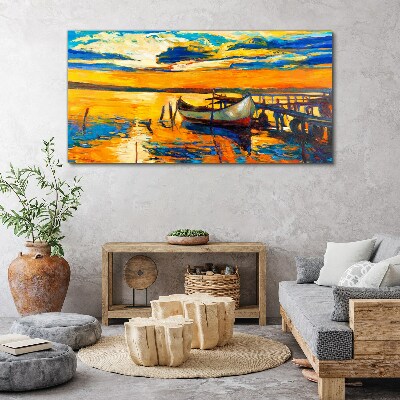 Tablou canvas Ora de aur la lac